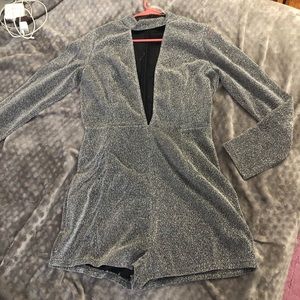 Silver Cut Out Romper